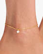 Kate Spade,Little Luxuries Anklet,Clear/Gold