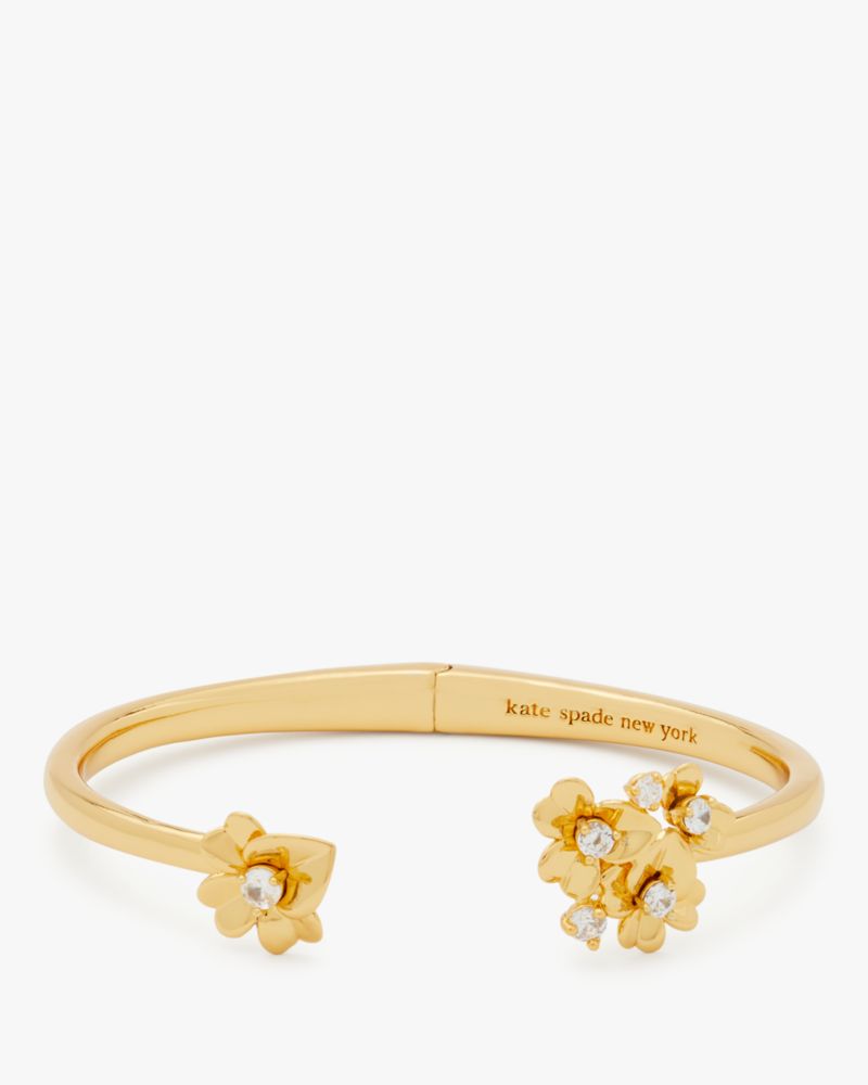 Kate Spade,Precious Pansy Cuff,Clear