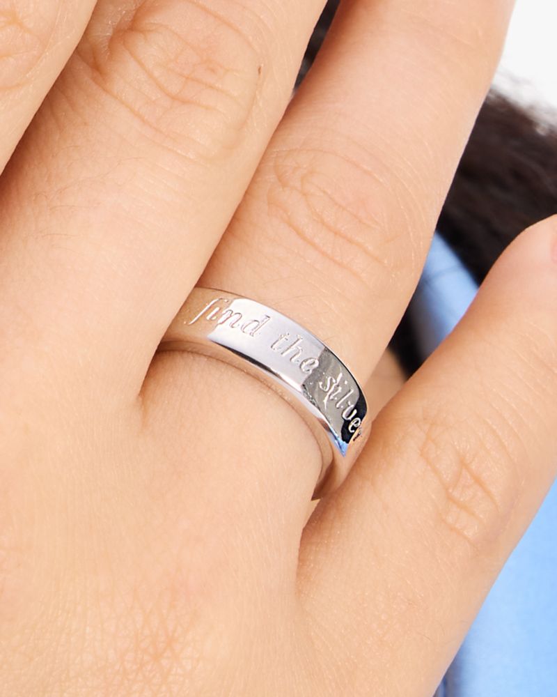 Kate Spade,Find The Silver Lining Idiom Ring,