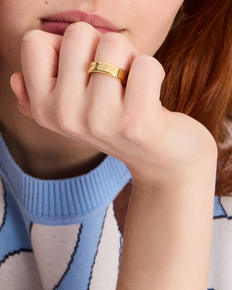 Kate Spade,Heart Of Gold Idiom Ring,