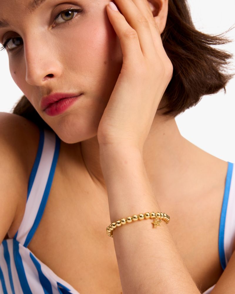 Kate Spade,Rainbow Joy Star Charm Stretch Bracelet,Multi
