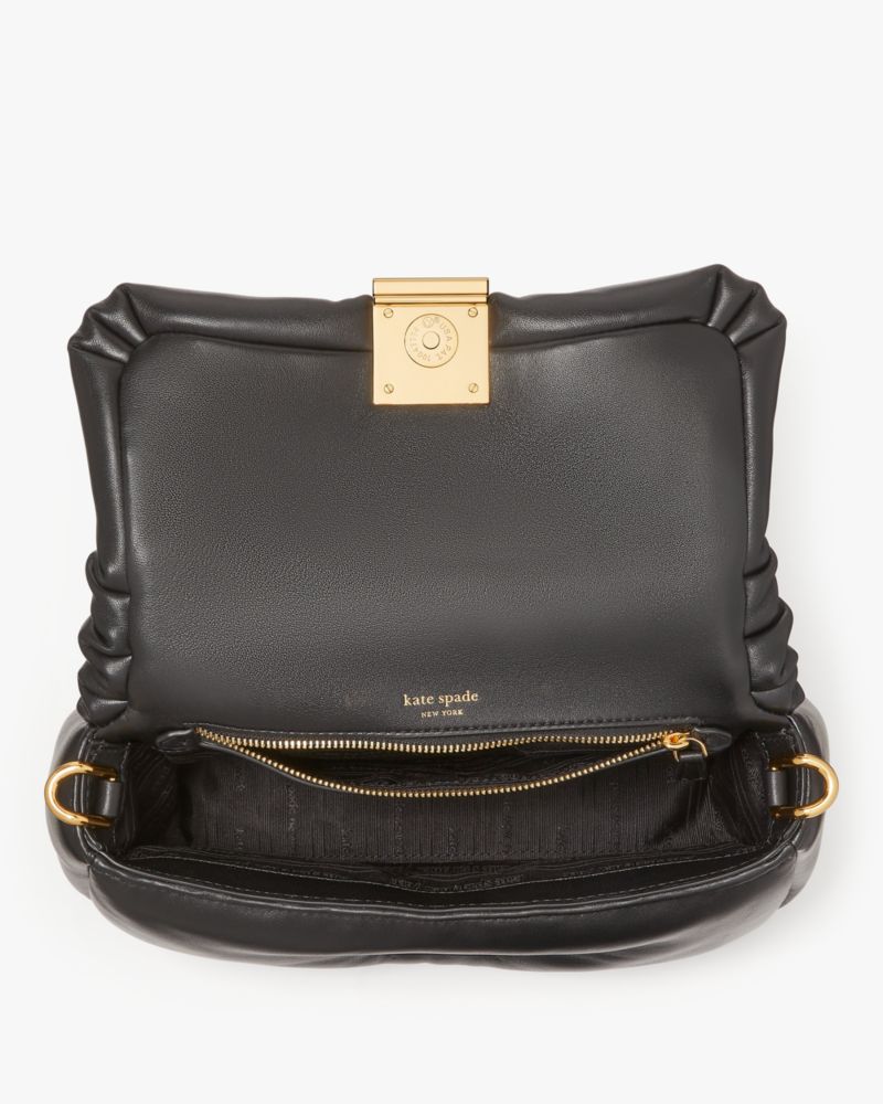 Kate Spade,ケイト・スペード ダコタ パフィ レザー クロスボディ,バッグ,ブラック