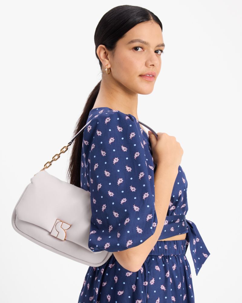 Kate Spade,Dakota Puffy Leather Crossbody,Lavender