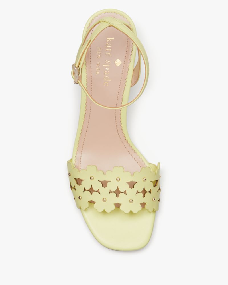 Kate Spade,Daisy Mid Sandal,Lining Leather,Nappa Leather,Sandals,Studded,Perforated,Day Party,Green