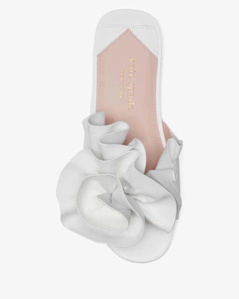 Kate Spade,Flourish Slide Sandals,Lining Leather,Nappa Leather,Slides,3D Embellishment,Day Party,