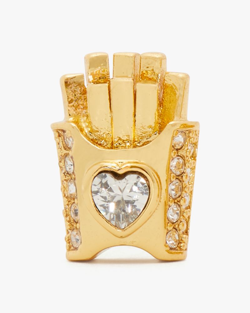 Kate Spade,ワット ア スナック パヴェ フレンチ フライ ピアス,ジュエリー,クリア／ゴールド