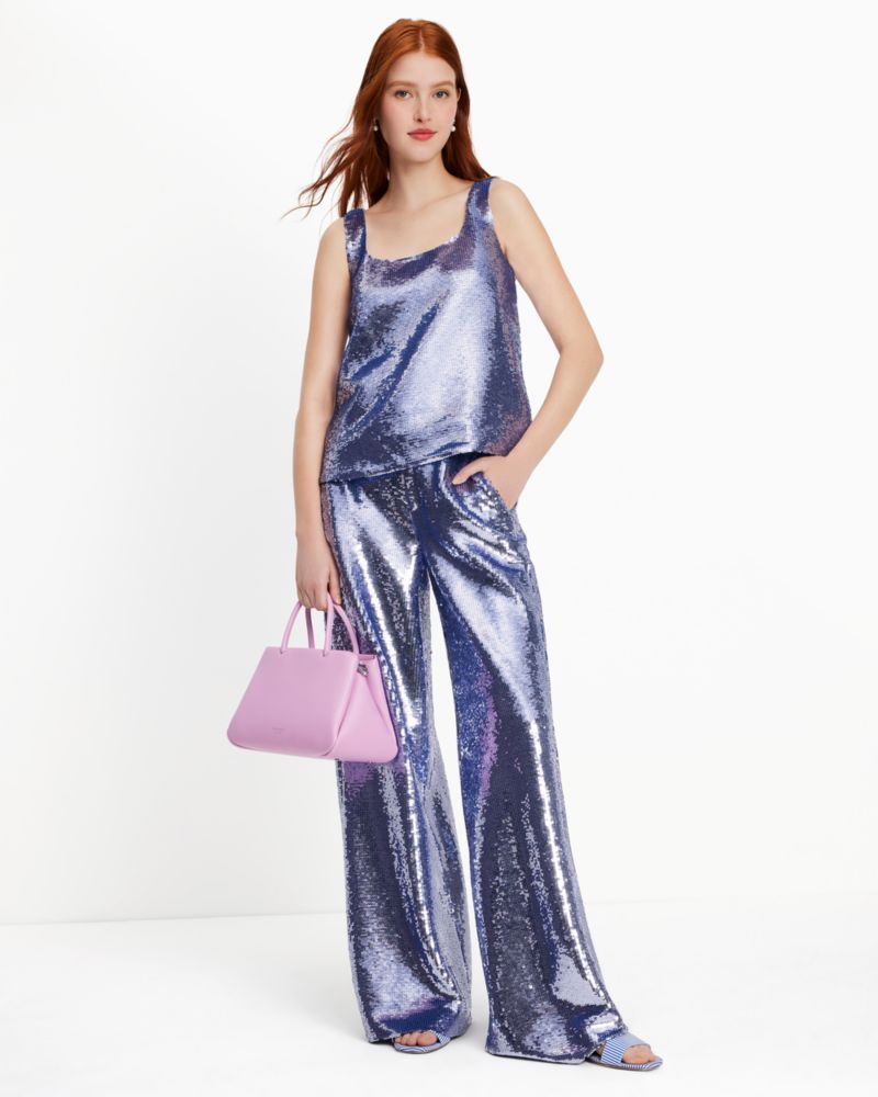 Kate Spade,Sequin Tank,Polyester,Spandex,Woven,Tank,Embellished,Sequin,Party,