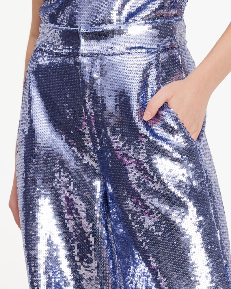 Kate Spade,Wide-Leg Sequin Pants,Cosmic Zen