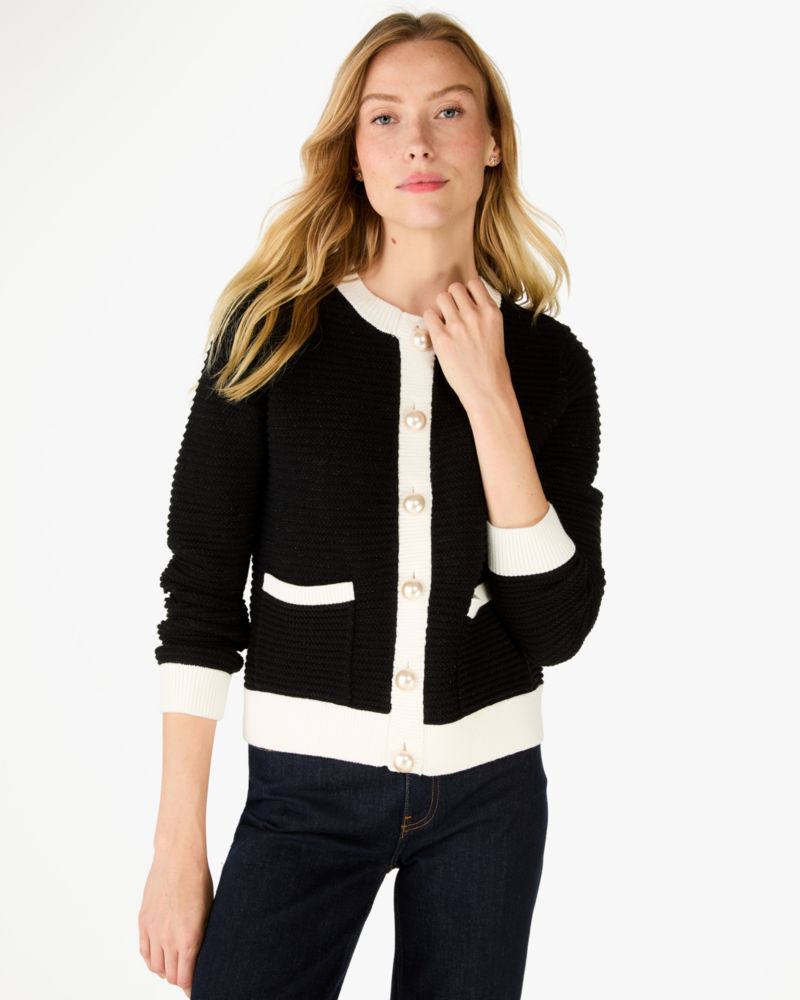 Kate Spade,Colorblock Lady Sweater Jacket, image number 0