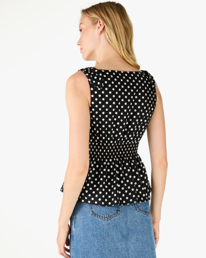 Kate Spade,Dot Dot Dot Smocked Top,