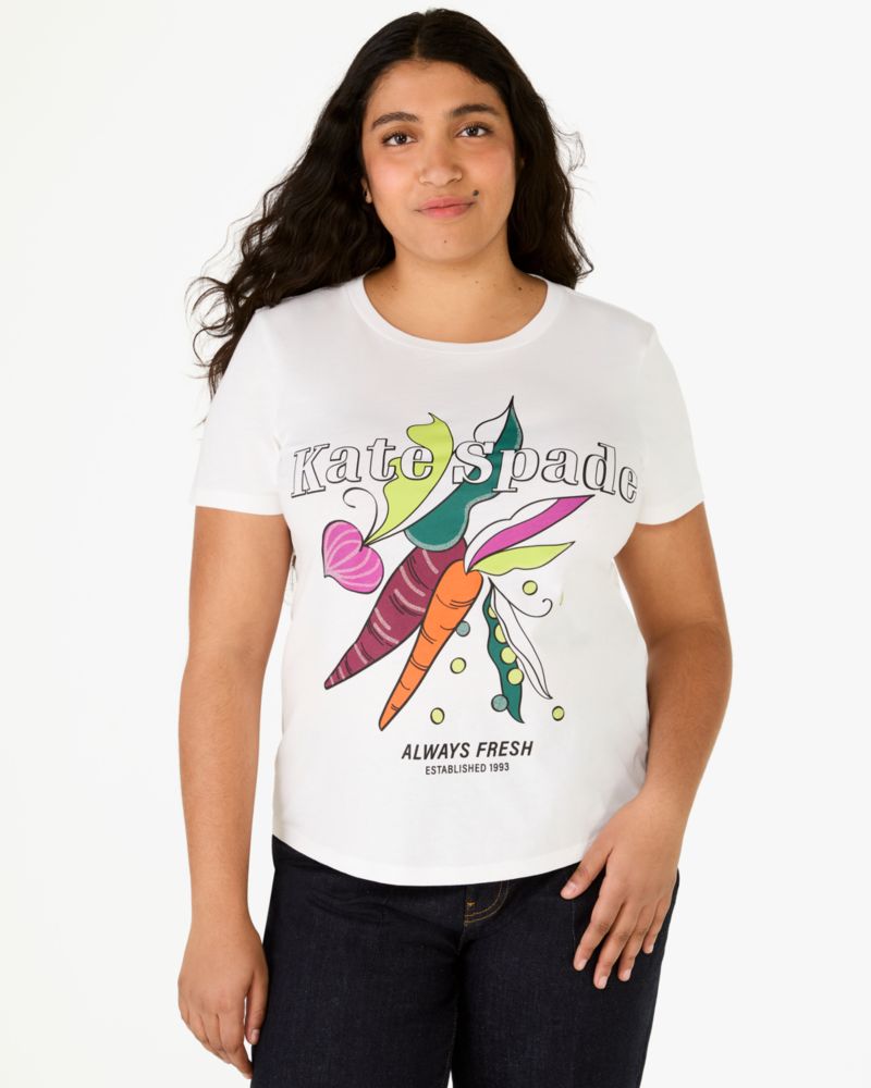 Kate Spade,ファーマーズ マーケット Tシャツ,ウェア,フレッシュホワイト