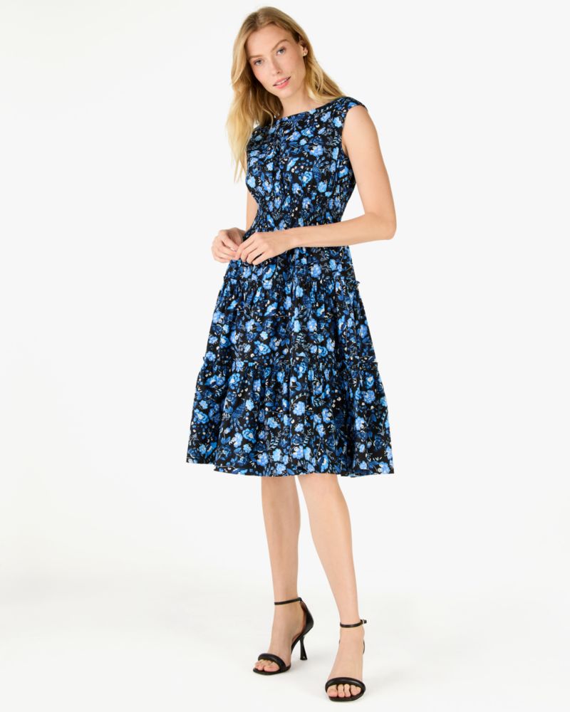 Kate Spade,Peacock Floral Blaire Midi Dress,