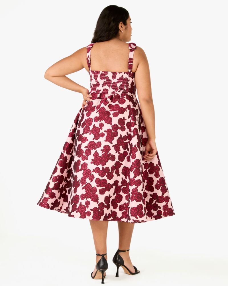 Kate Spade,Rosy Florets Brocade Dress,Multi Color