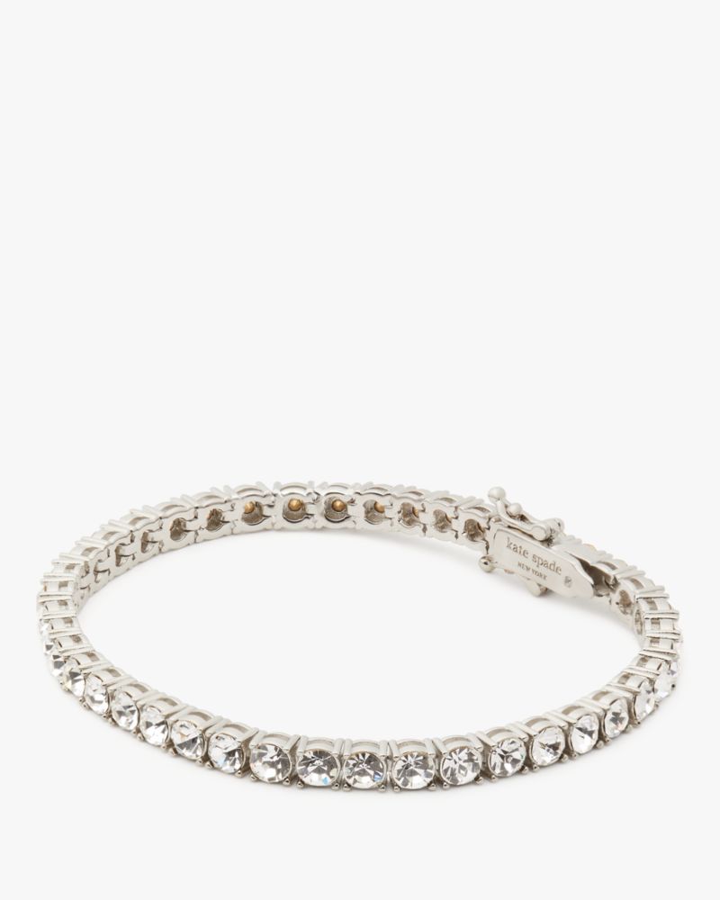 Kate Spade,Shimmy Tennis Bracelet,Clear/Silver