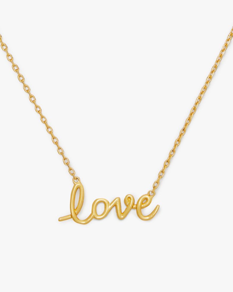 Kate Spade,Say Yes Love Pendant,Gold