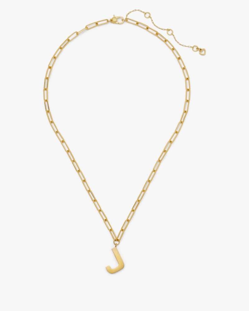 Kate Spade,Initial This J Pendant,Single Strand,Lettering Word,Gold Plated,Casual,