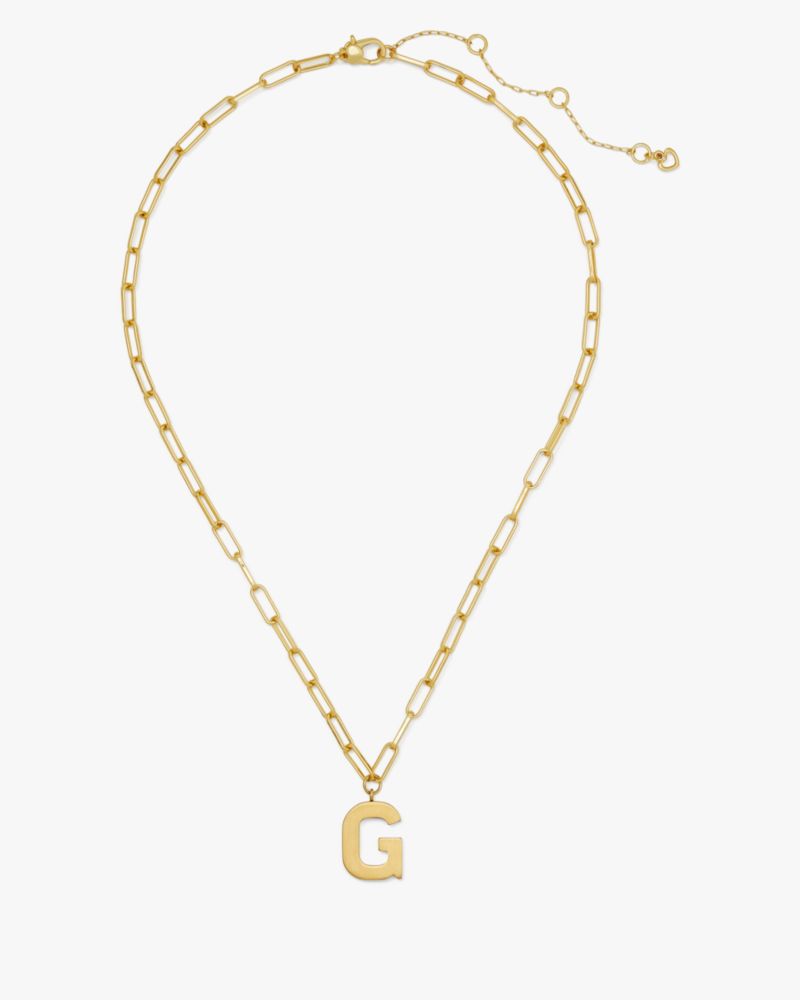 Kate Spade,Initial This G Pendant,Single Strand,Lettering Word,Gold Plated,Casual,