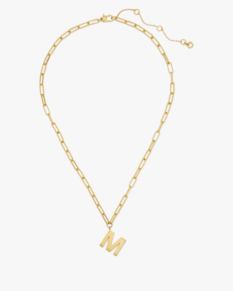 Kate Spade,Initial This M Pendant,Gold