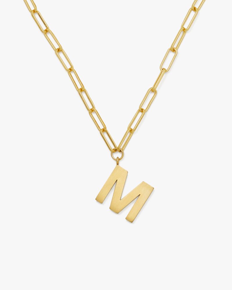 Kate Spade,Initial This M Pendant,Gold