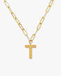 Kate Spade,Initial This T Pendant,Gold