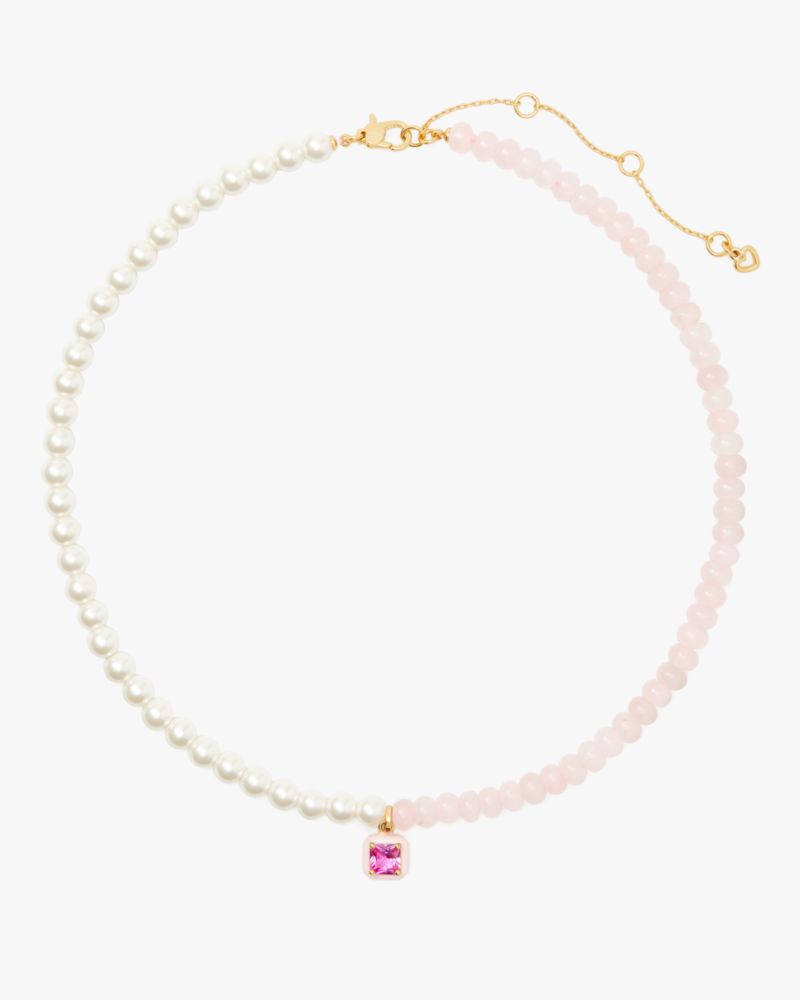 Kate Spade,Brighten Up Beaded Necklace,Pink Multi