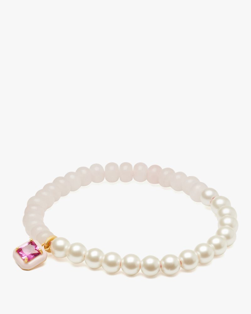 Kate Spade,Brighten Up Beaded Stretch Bracelet,Pink Multi