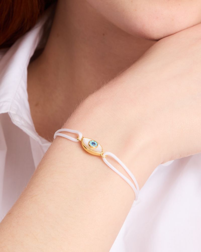 Kate Spade,All Seeing Slider Bracelet,Beaded,Novelty Embellishment,Rhinestones,Casual,Multi Color