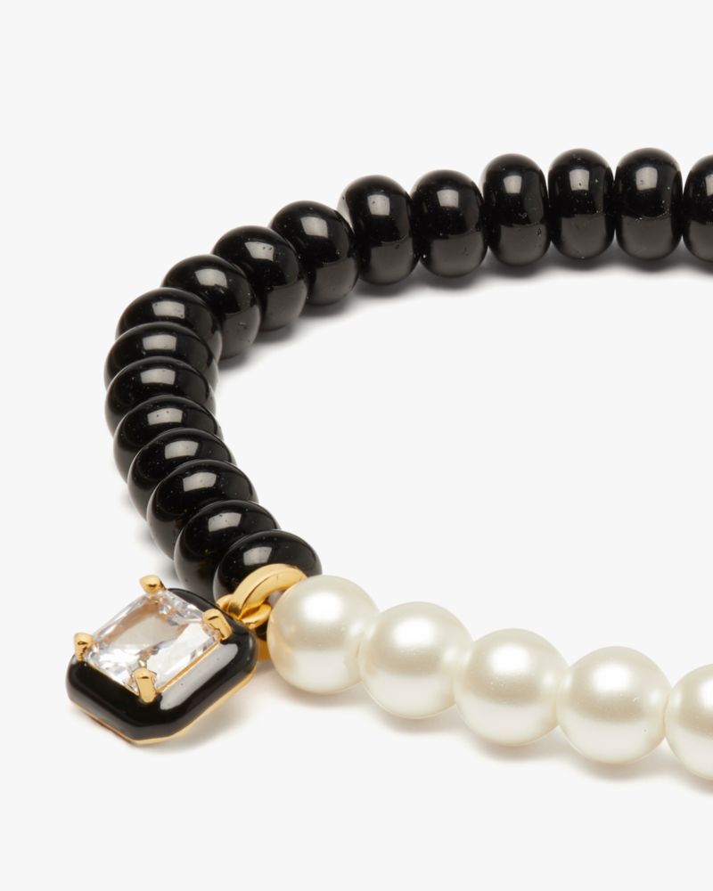 Kate Spade,Brighten Up Beaded Stretch Bracelet,Beaded,Bead Embellishment,Pearl,Rhinestones,Stretchable,Day Party,Multi Color