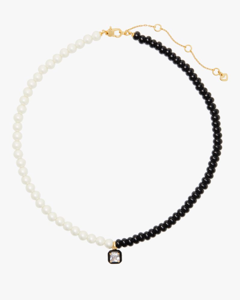 Kate Spade,Brighten Up Beaded Necklace,Black Multi