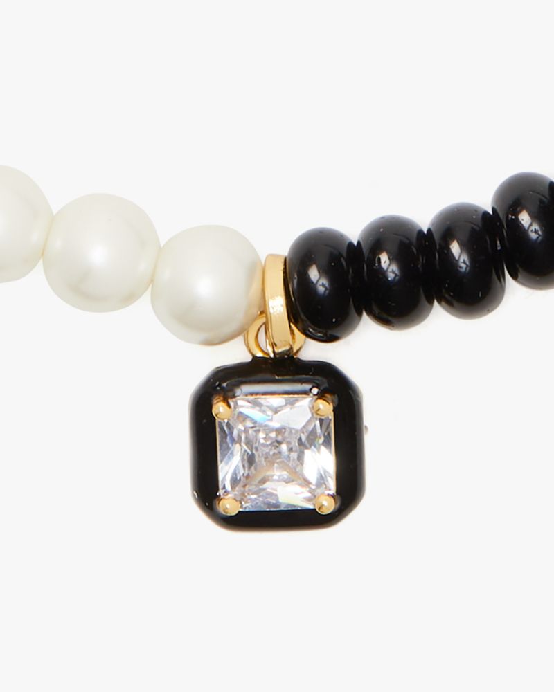 Kate Spade,Brighten Up Beaded Necklace,Single Strand,Beaded,Bead Embellishment,Rhinestones,Yellow Gold,Day Party,Multi Color