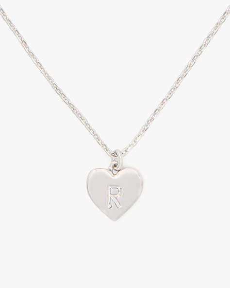Kate Spade,Initial Here R Pendant,Silver