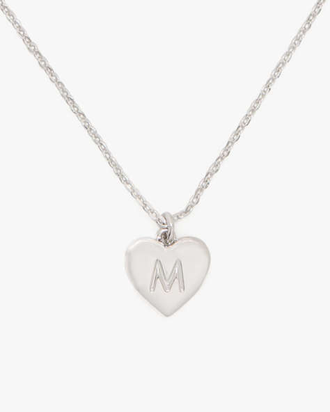 Kate Spade,Initial Here M Pendant,Silver