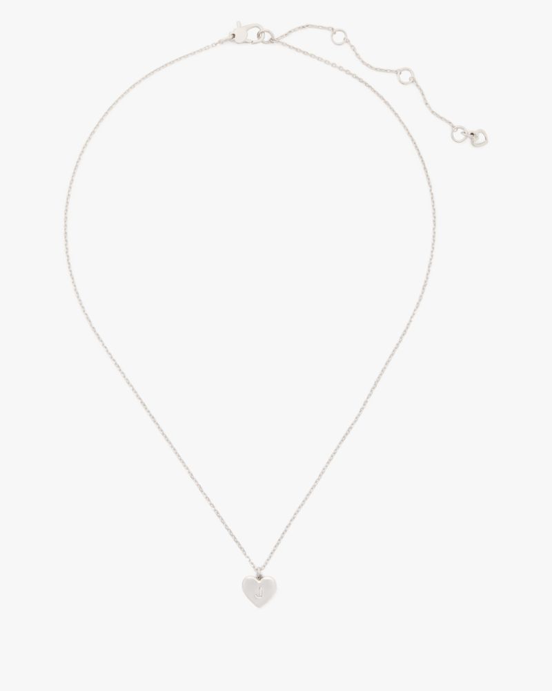 Kate Spade,Initial Here J Pendant,Single Strand,Heart Embellishment,Initials Embellishment,Casual,