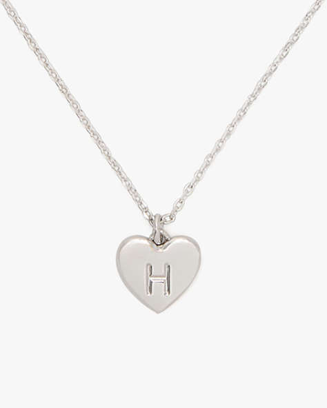 Kate Spade,Initial Here H Pendant,Silver