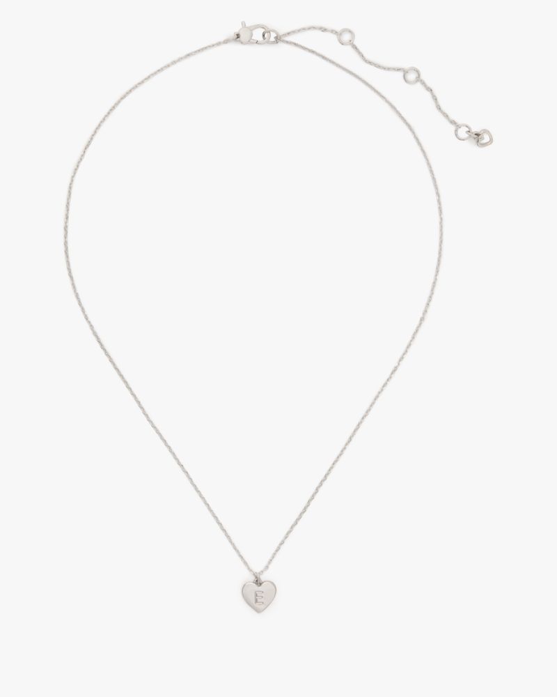 Kate Spade,Initial Here E Pendant,Single Strand,Heart Embellishment,Initials Embellishment,Casual,