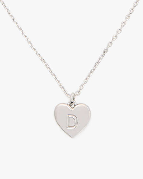 Kate Spade,Initial Here D Pendant,Silver