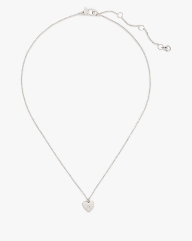 Kate Spade,Initial Here A Pendant,Single Strand,Heart Embellishment,Initials Embellishment,Casual,