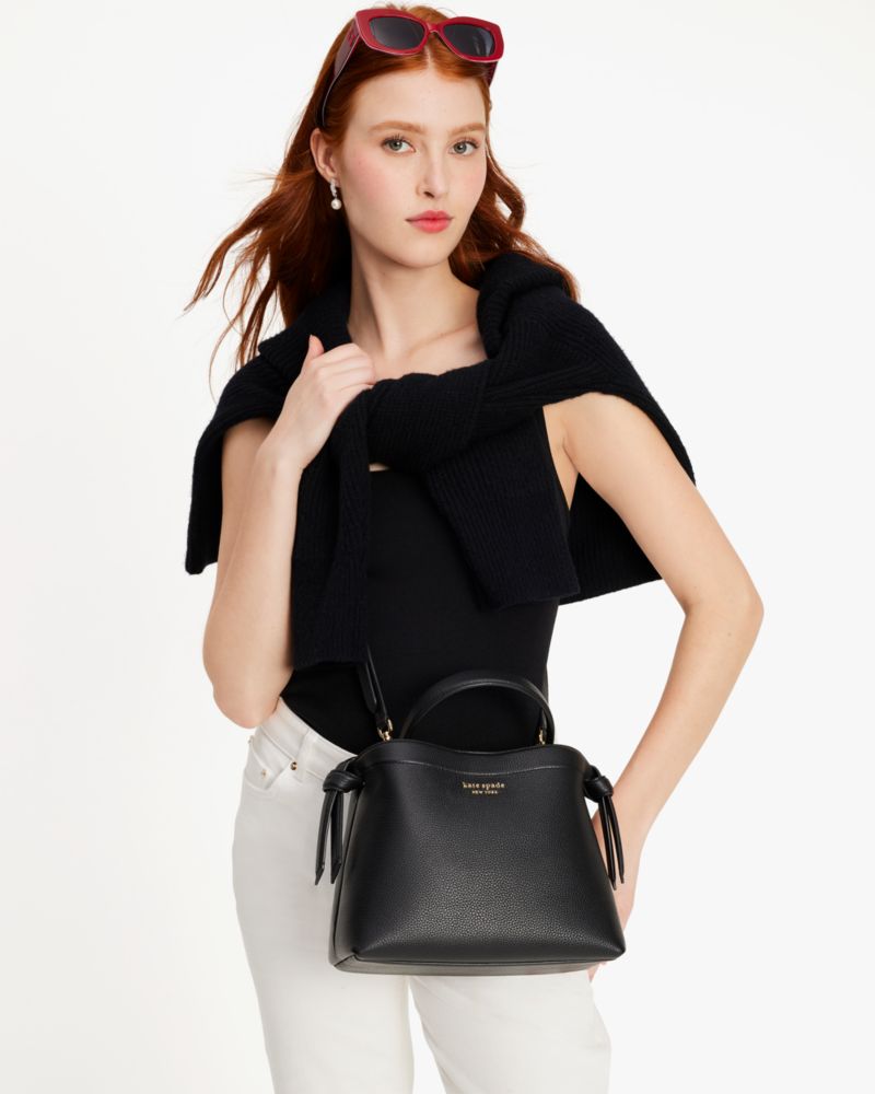 Kate Spade,Knott Medium Top-Handle Bag,Black