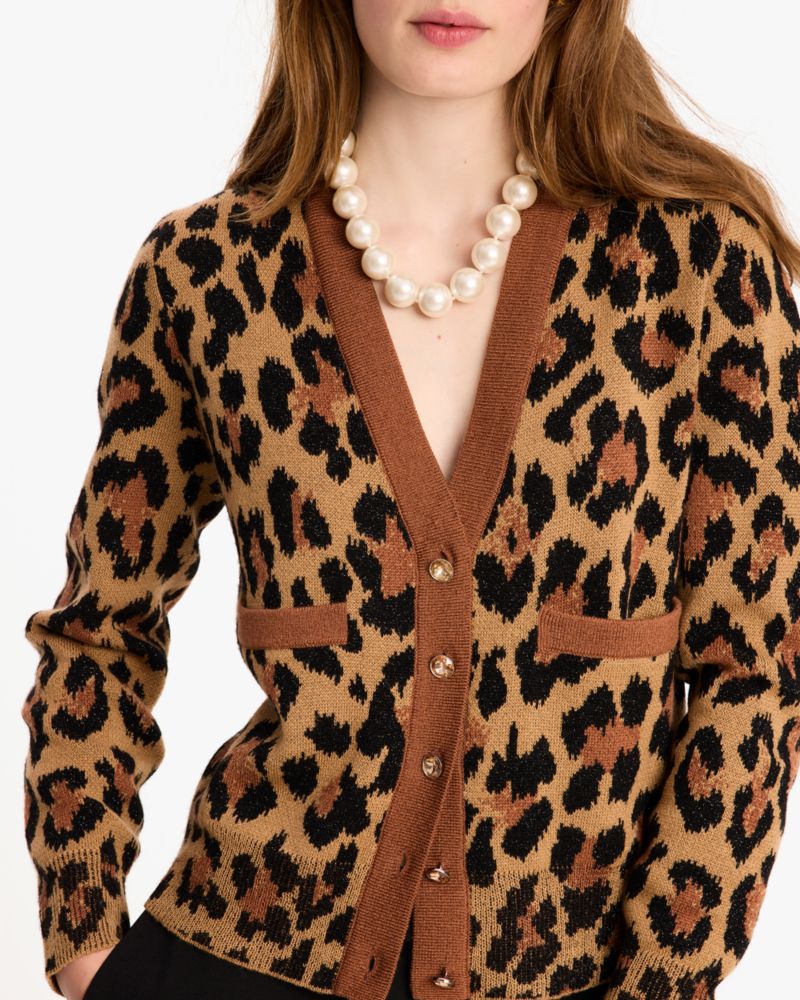 Kate Spade,Classic Leopard Cardigan,