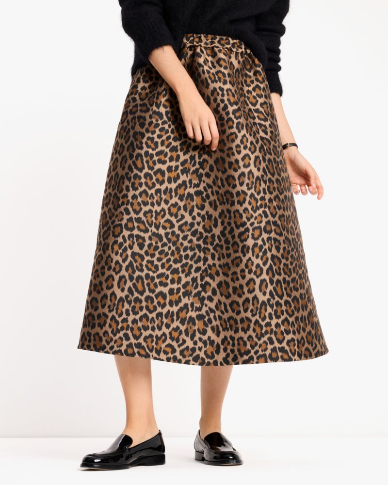 Kate Spade,Classic Leopard Midi Skirt,