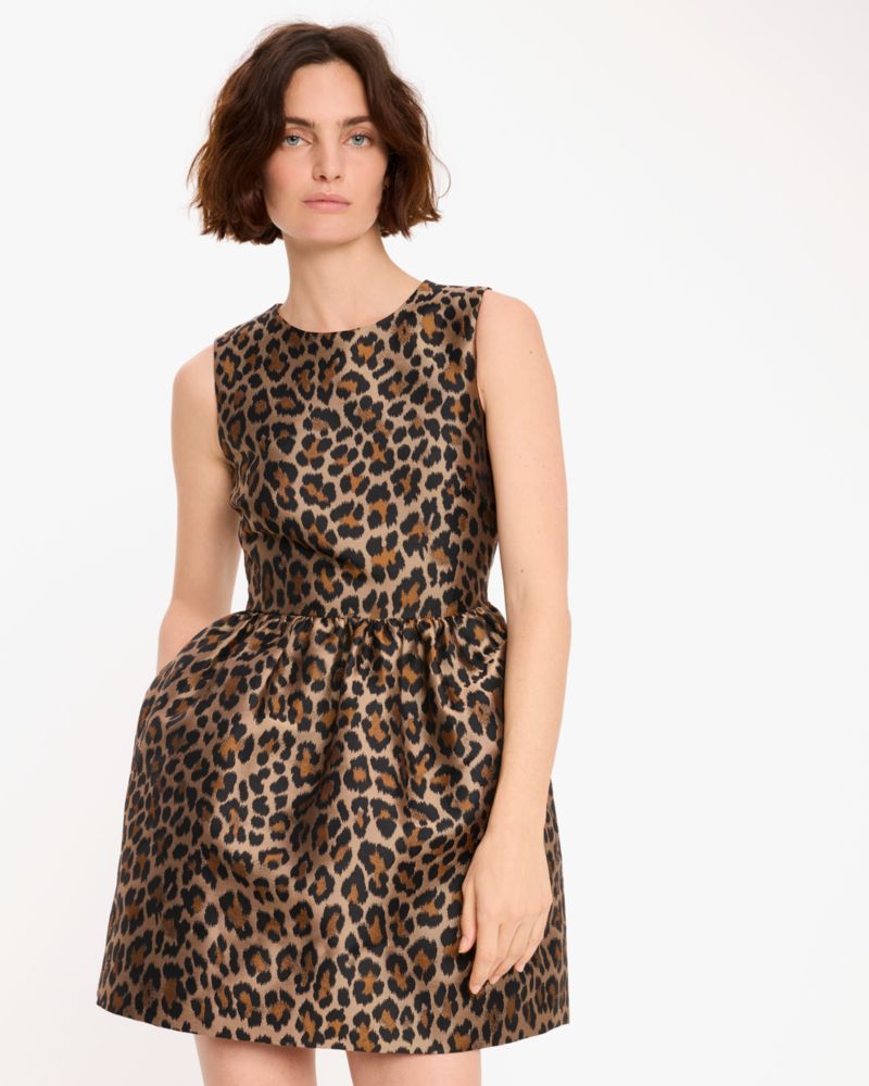 Kate Spade,Classic Leopard Brocade Dress,