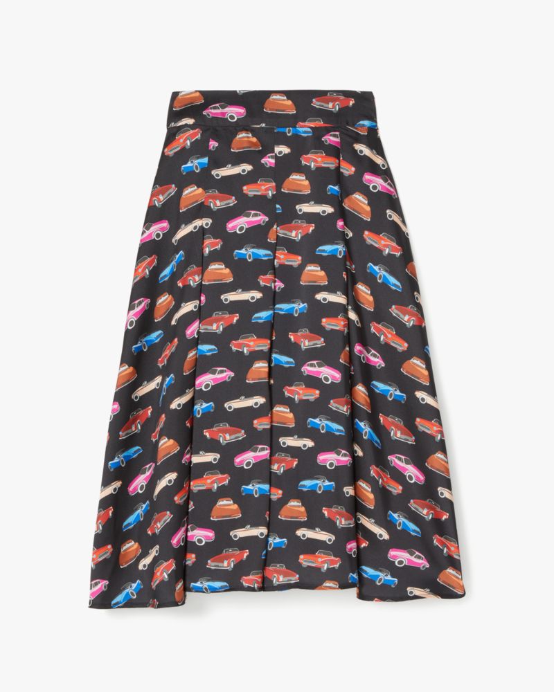 Kate Spade,Cars Pleated Midi Skirt,