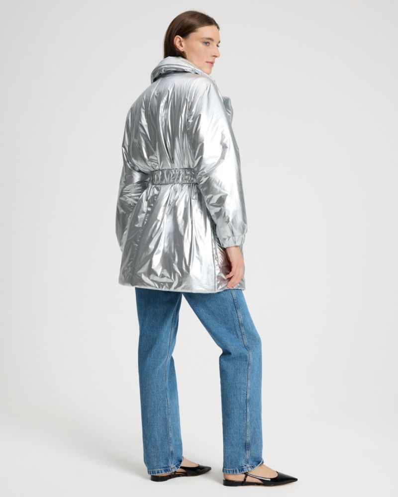 Kate Spade,Metallic Nylon Jacket,Metallic