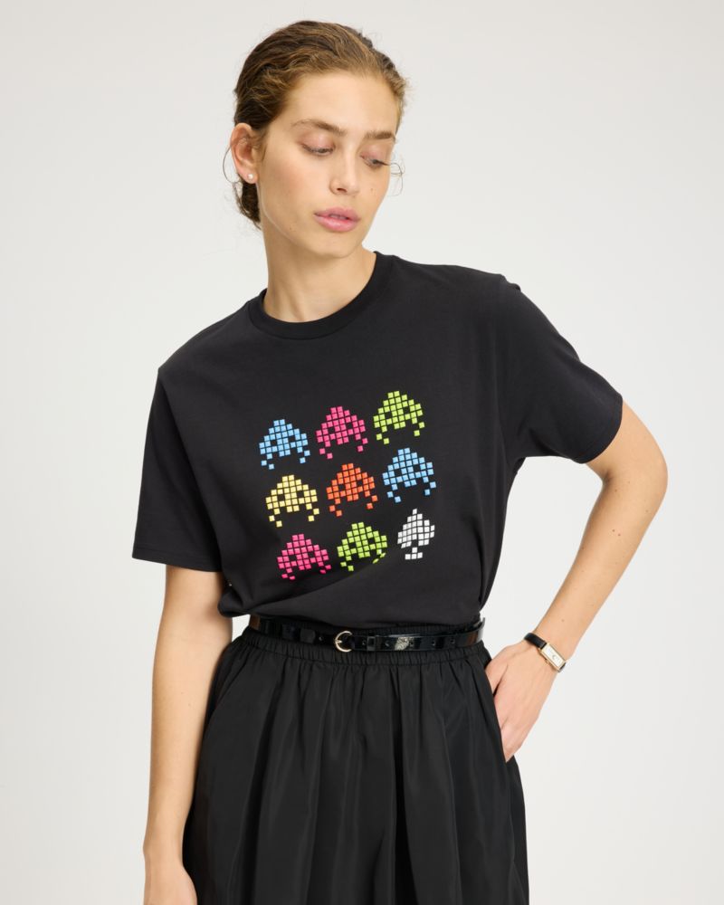 Kate Spade,スペース インベーダー × ケイト・スペード ニューヨーク エンベリッシュド Tシャツ,トップス,ブラック