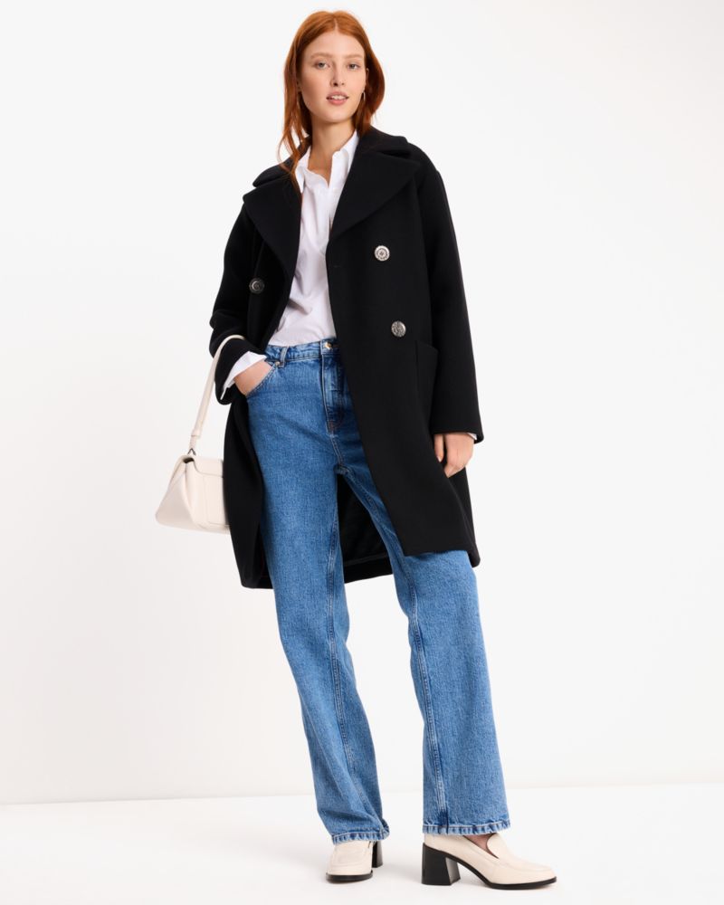 Kate Spade,Double Breasted Wool Coat,