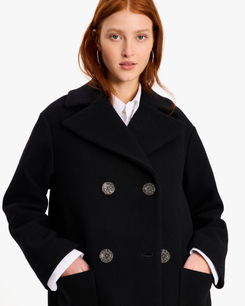 Kate Spade,Double Breasted Wool Coat,