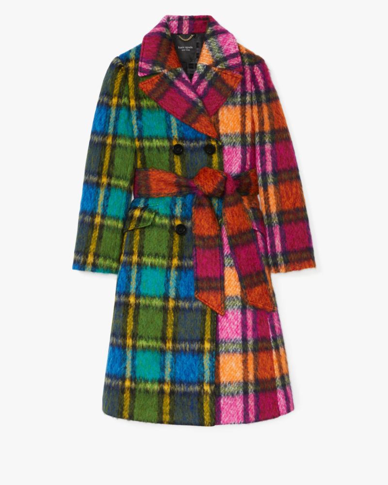 Grand Plaid Wool Coat Kate Spade GB