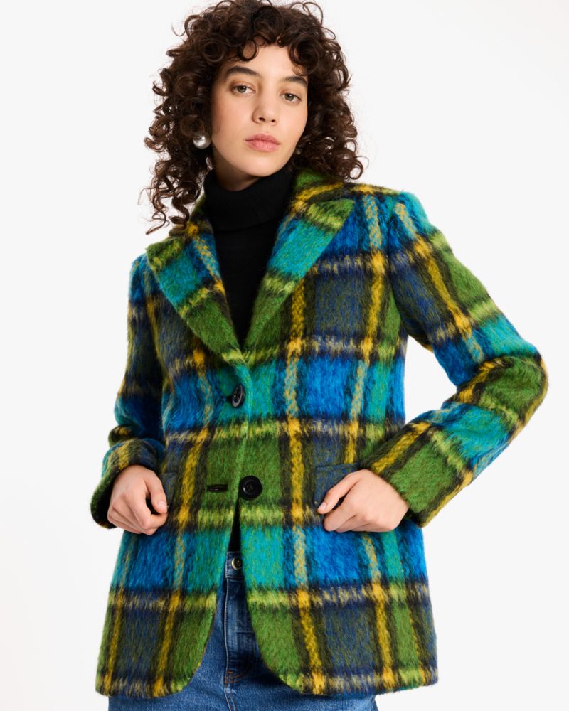 Kate Spade,グランド プラッド ウール ジャケット,アウター,
