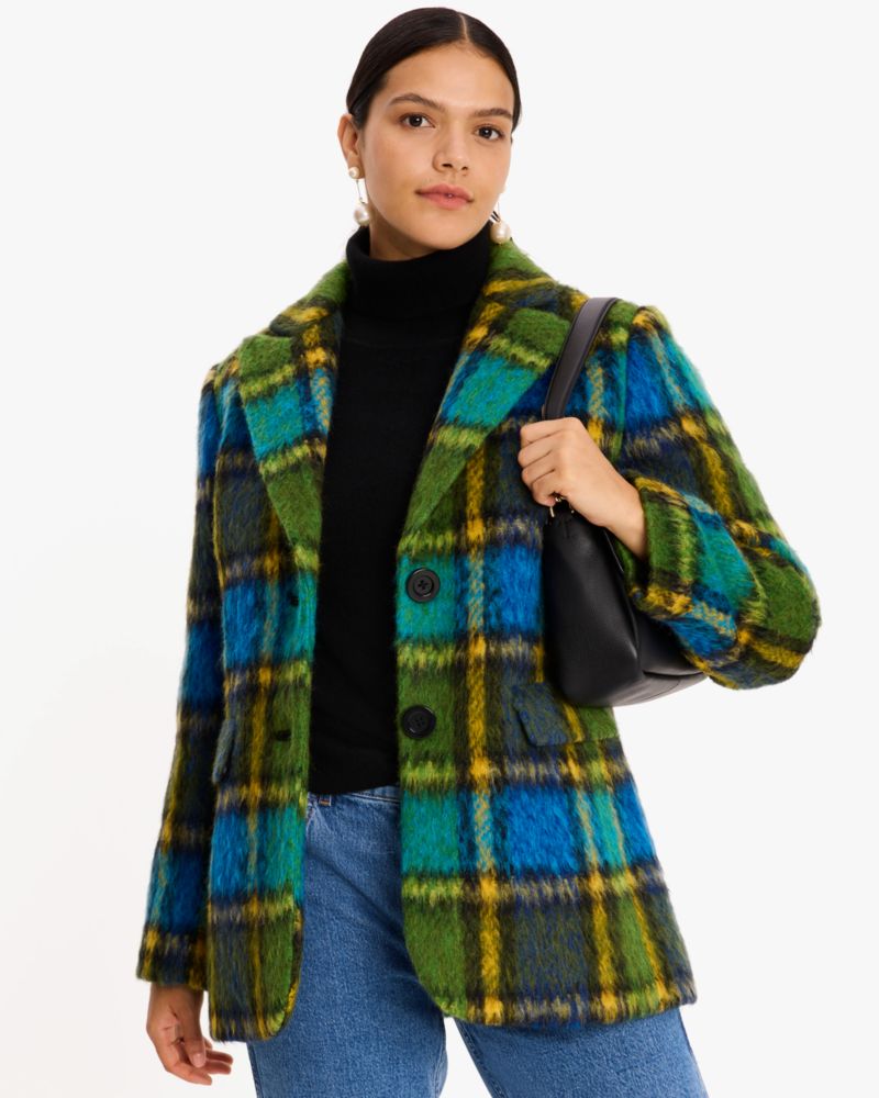 Kate Spade,グランド プラッド ウール ジャケット,アウター,