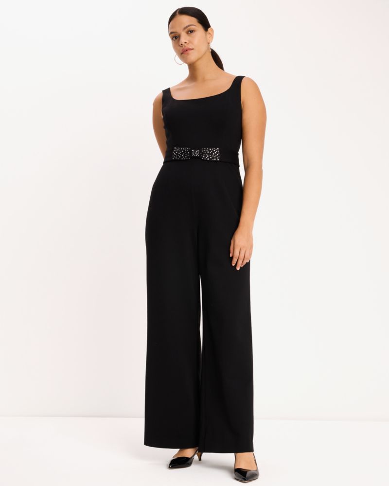 Kate Spade,Embellished Bow Ponte Jumpsuit,